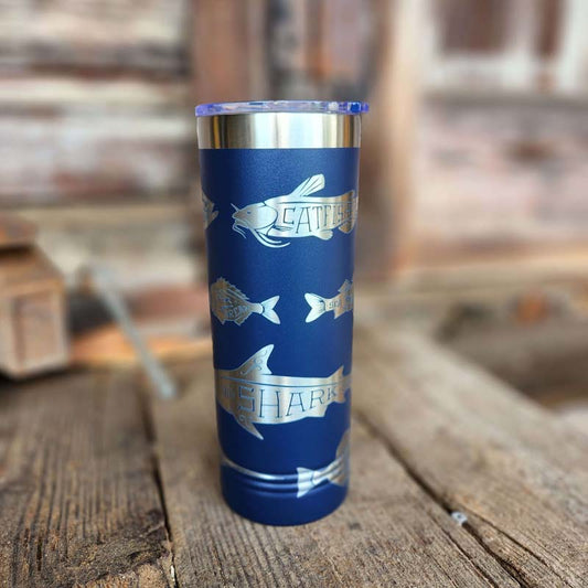 22oz Skinny Tumbler-Fish