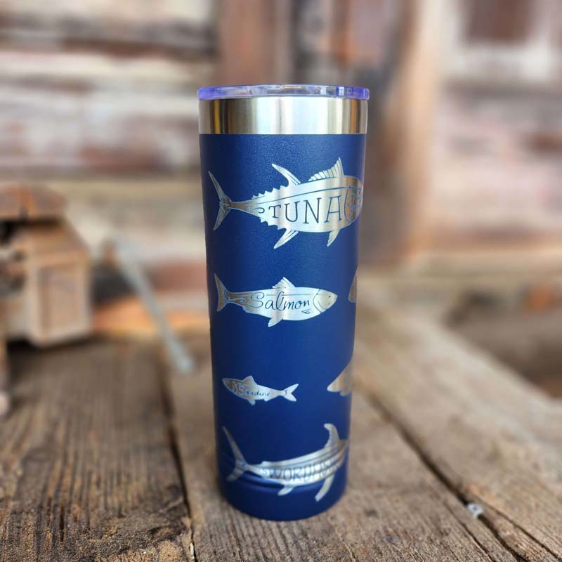 22oz Skinny Tumbler-Fish