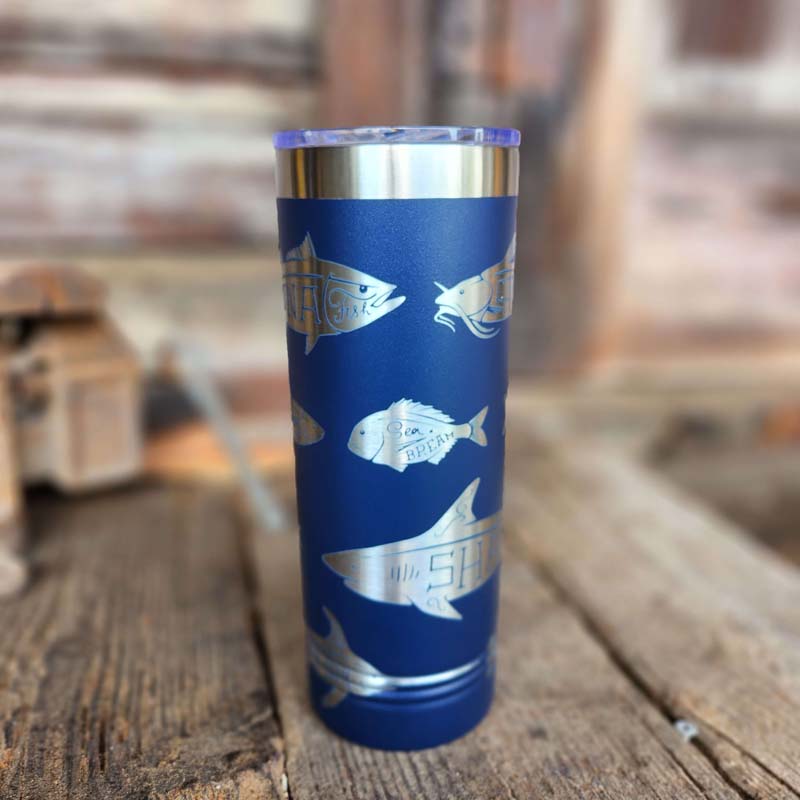 22oz Skinny Tumbler-Fish