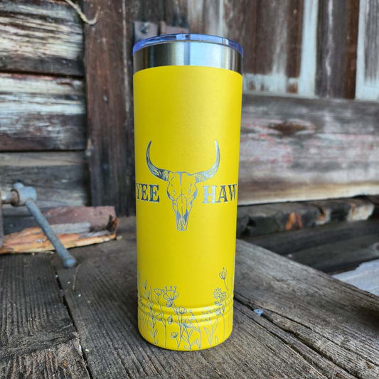 22oz Skinny Tumbler-YeeHaw