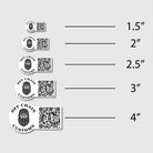 QR LOGO Sizes